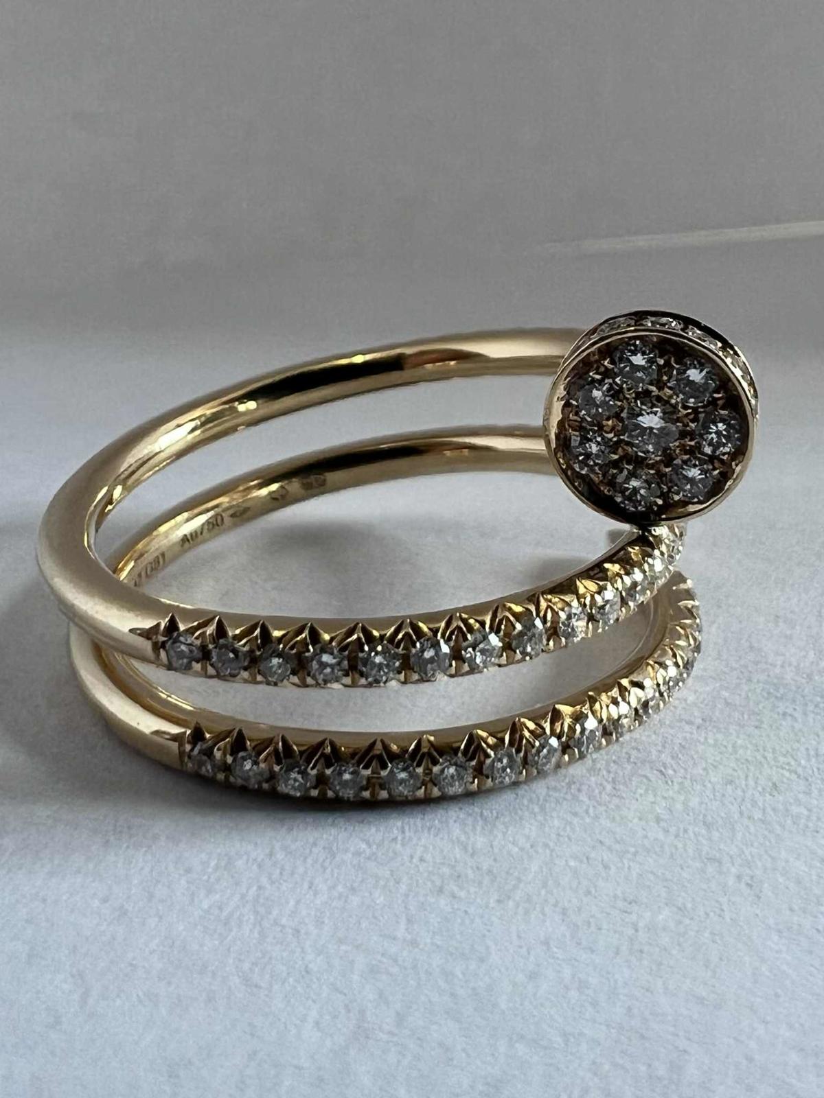 Cartier 18ct Yellow Gold Diamond Set Juste un Clou Ring - M/52½