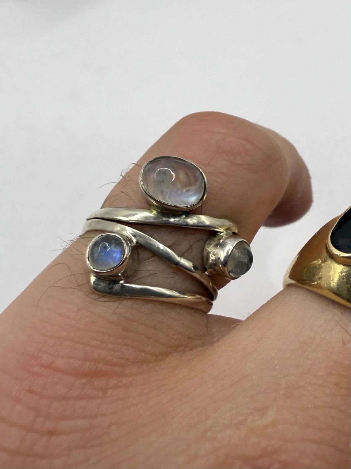 Quality 925 Sterling Silver Multi Gem Set Ring • Size - L½ • 2.61 Grams