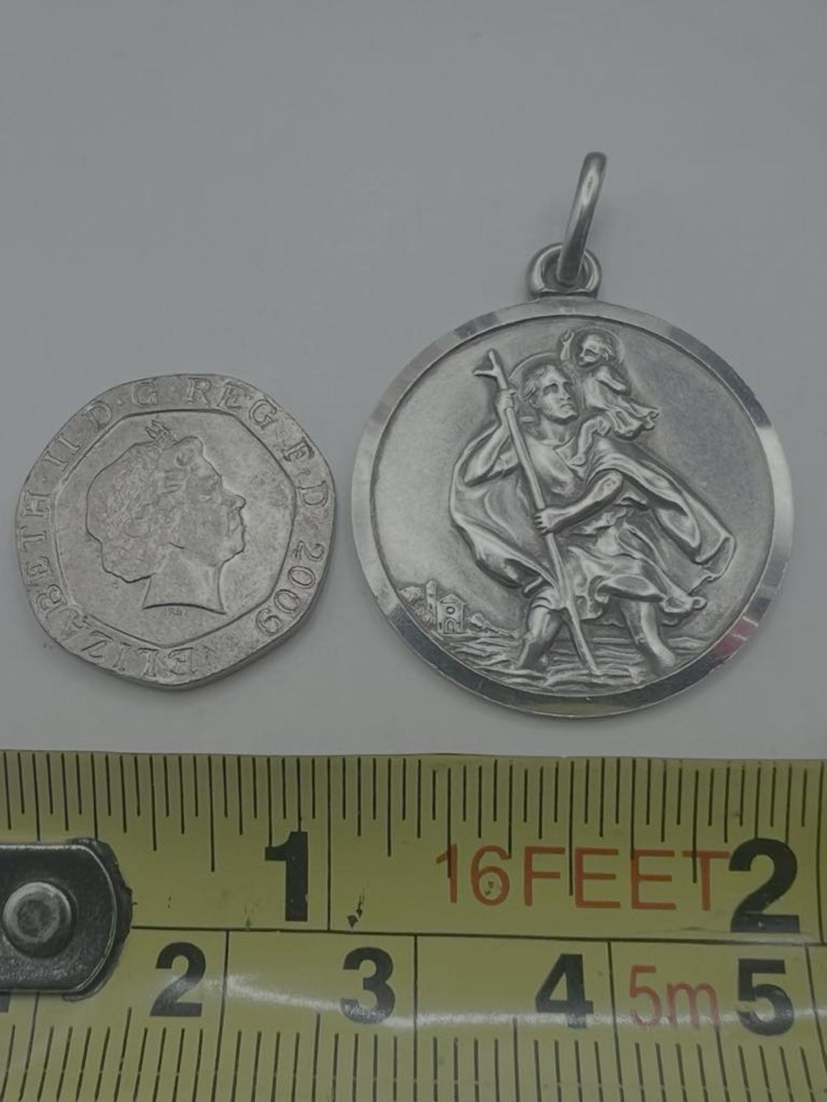 Quality 925 Sterling Silver Robert Roberts St Christopher Pendant - 8.67 Grams