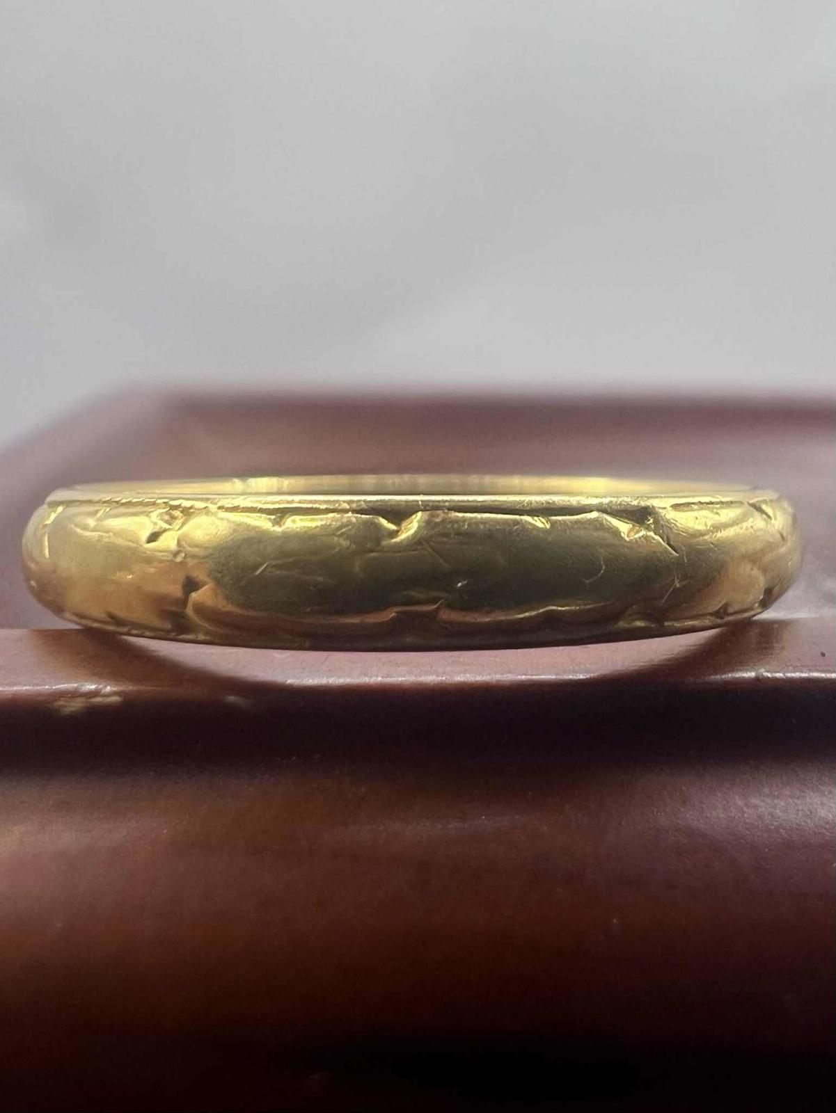 Antique 22ct Yellow Gold Wedding Band • 2.61 Grams • Size - K