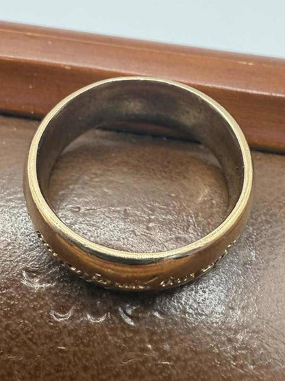 Quality 9ct Rose Gold Lord Of The Rings Wedding Band • 6.46 Grams • Size - M½