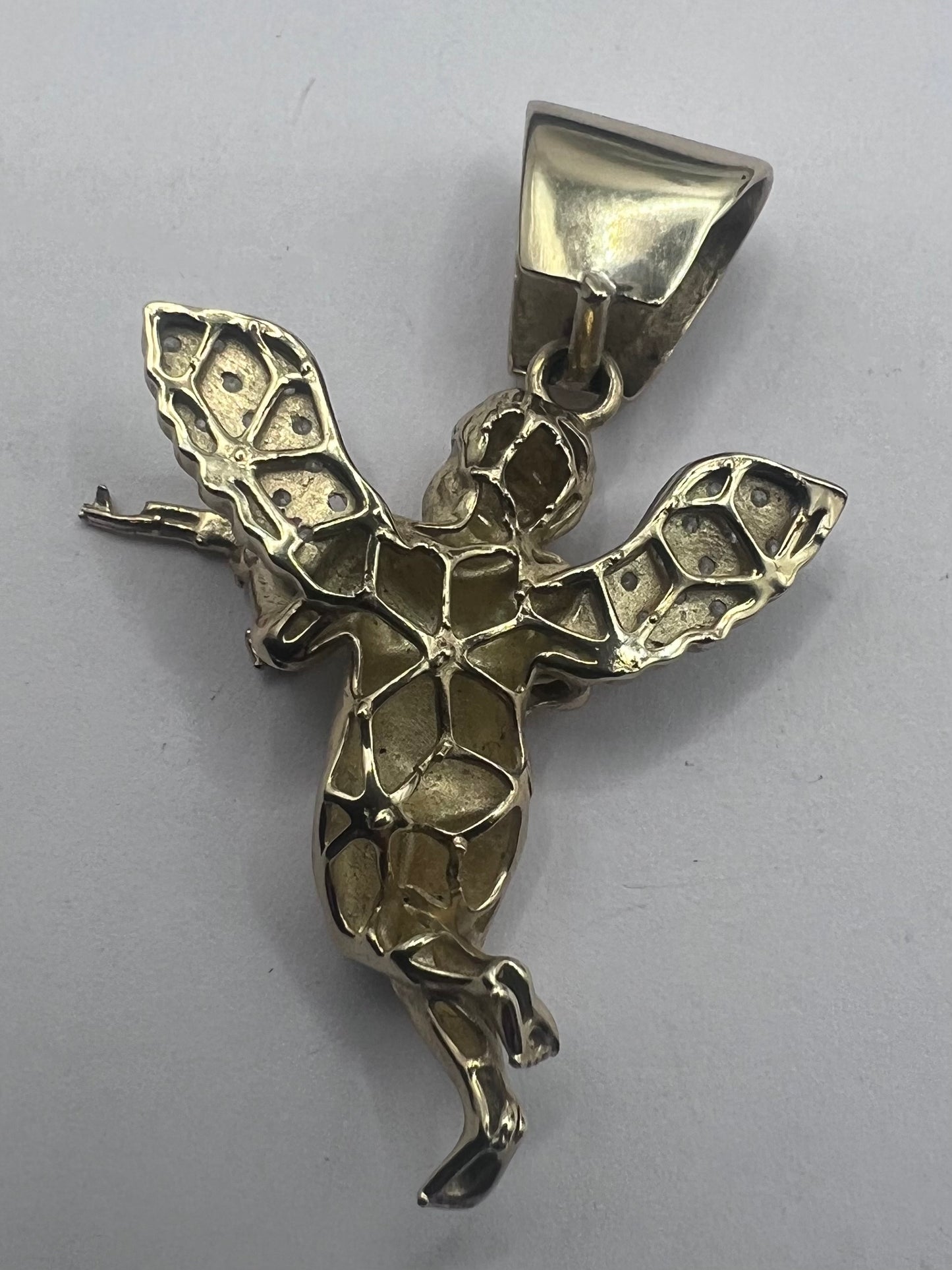 Quality 9ct Yellow Gold Cherub Pendant • 4.99 Grams