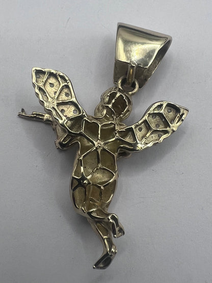 Quality 9ct Yellow Gold Cherub Pendant • 4.99 Grams