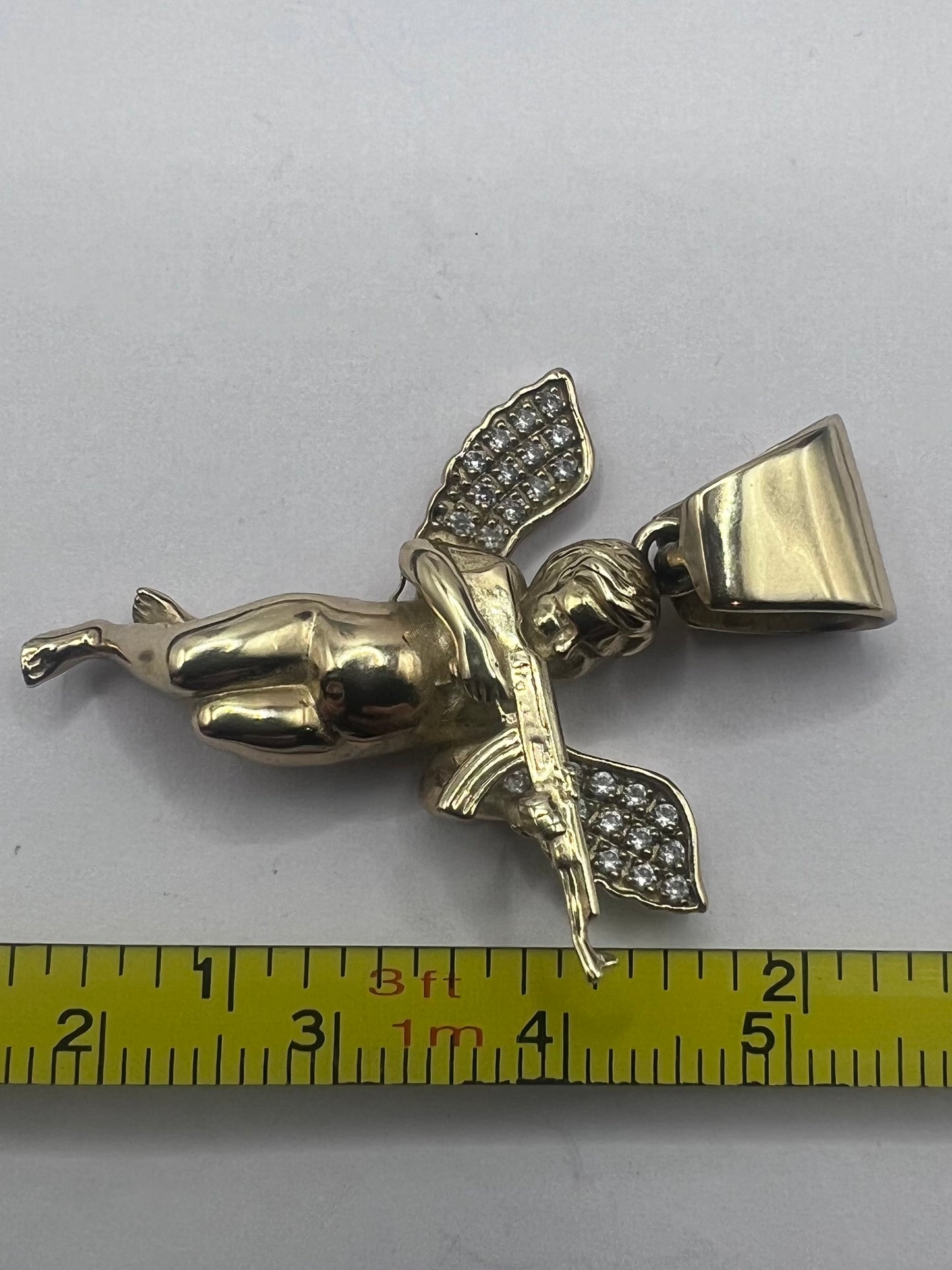 Quality 9ct Yellow Gold Cherub Pendant • 4.99 Grams