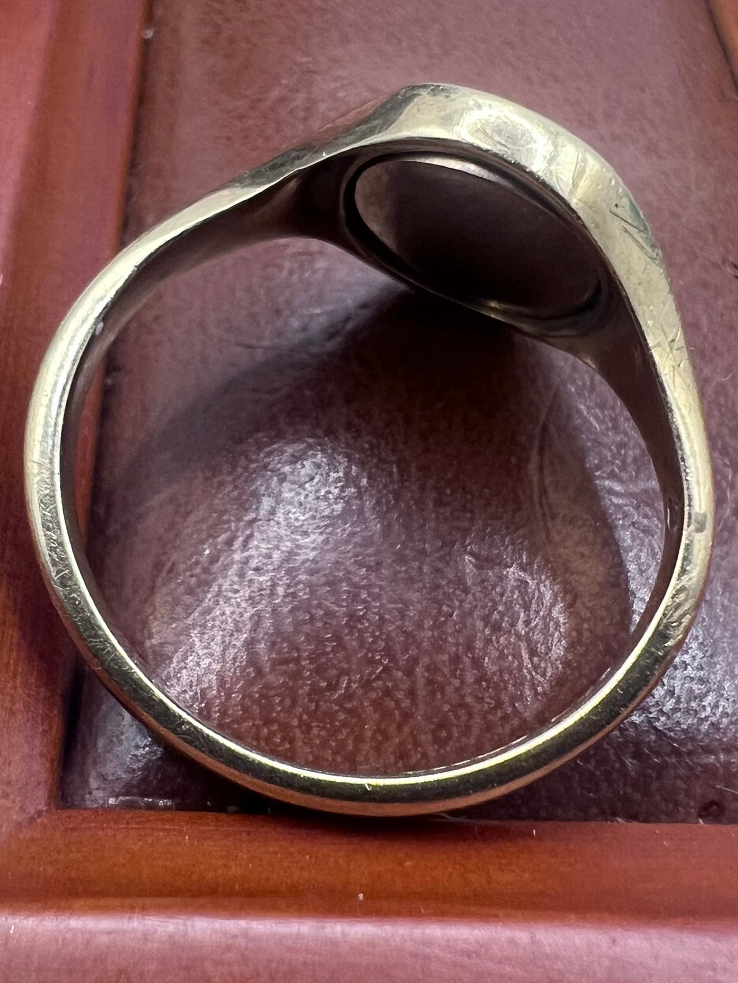 Vintage 9ct Yellow Gold Masonic Spinner Signet Ring - T