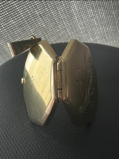 Vintage Patterned 9ct Yellow Gold Locket - 6.73 Grams