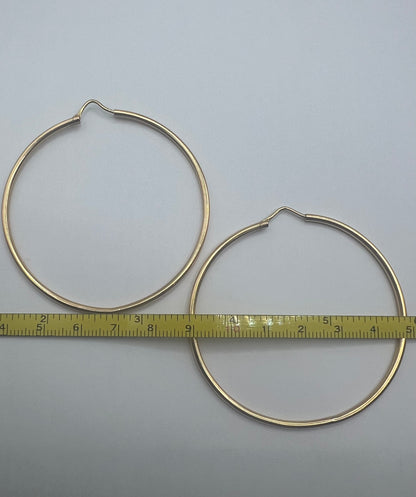 Italian 18ct Yellow Gold Hoop Earrings • 11.61 Grams