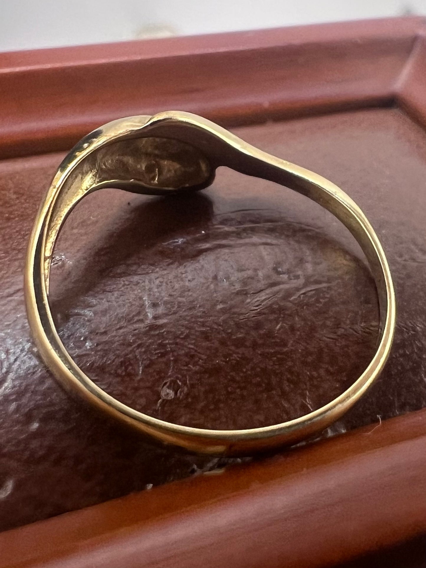 Quality 9ct Yellow Gold Dainty Snake Ring - M½