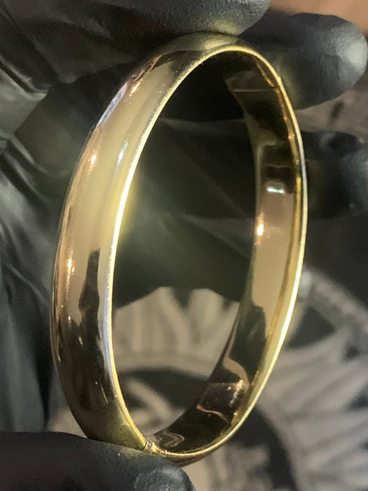 Heavy Italian 14ct Yellow Gold Bangle - 26.64 Grams