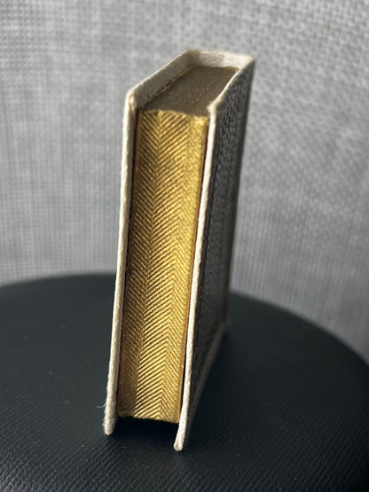 Antique Book Ring Box & 22ct Yellow Gold Wedding Band