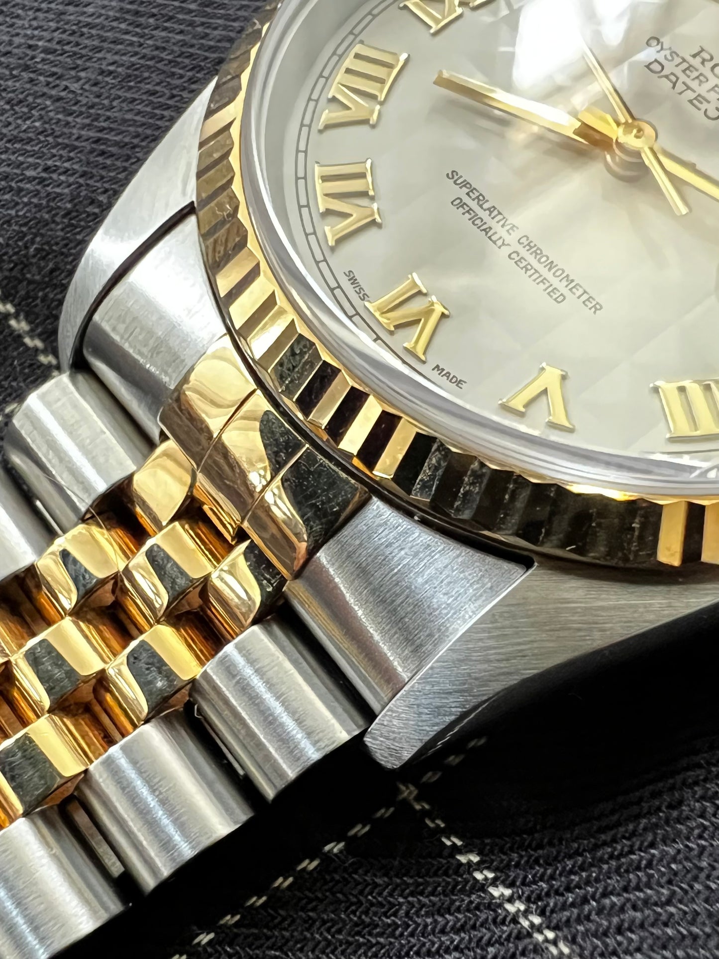 1995 Rolex Datejust 16233 Ivory Pyramid Dial - 36mm