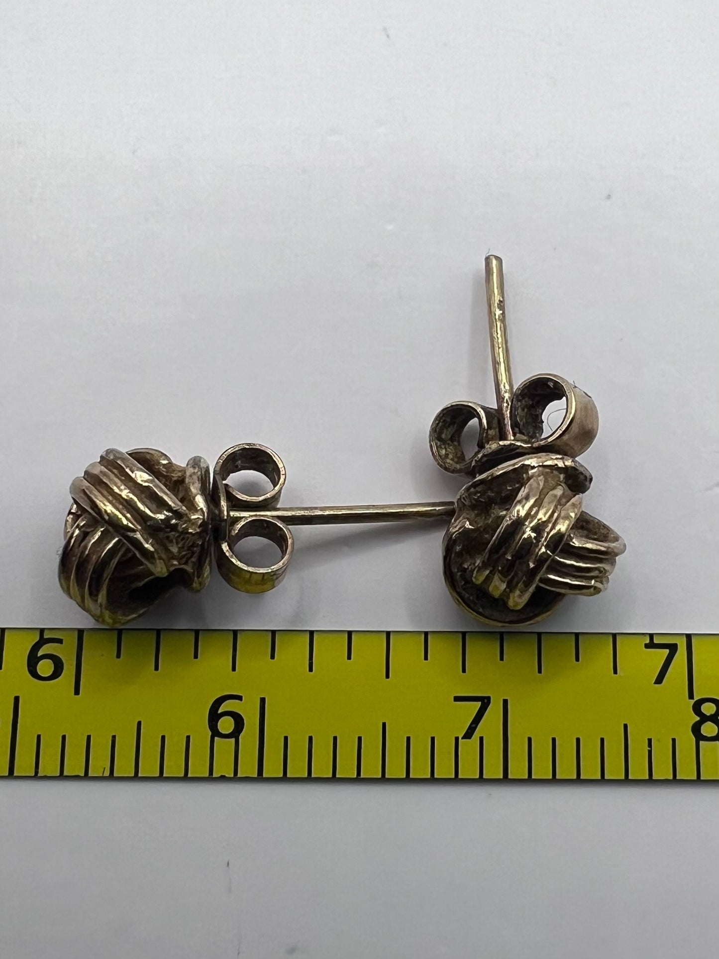 Vintage 9ct Yellow Gold Knot Earrings • 2.09 Grams