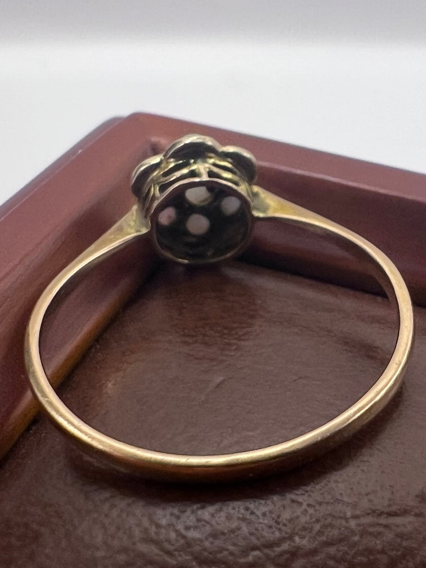 Vintage 9ct Yellow Gold Opal Cluster Ring - P