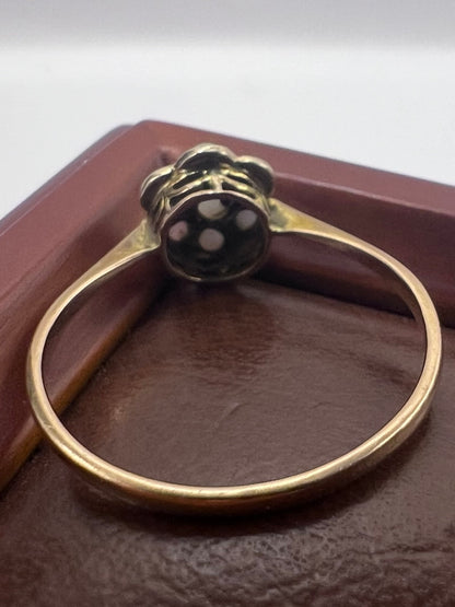 Vintage 9ct Yellow Gold Opal Cluster Ring - P