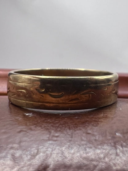 Vintage 9ct Yellow Gold Wedding Band - M½