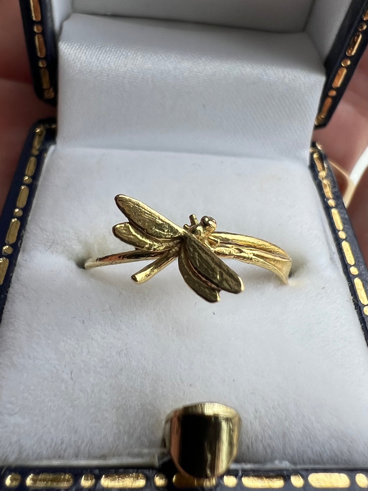 Alex Monroe 18ct Yellow Gold Dragon Fly Ring ~ N½