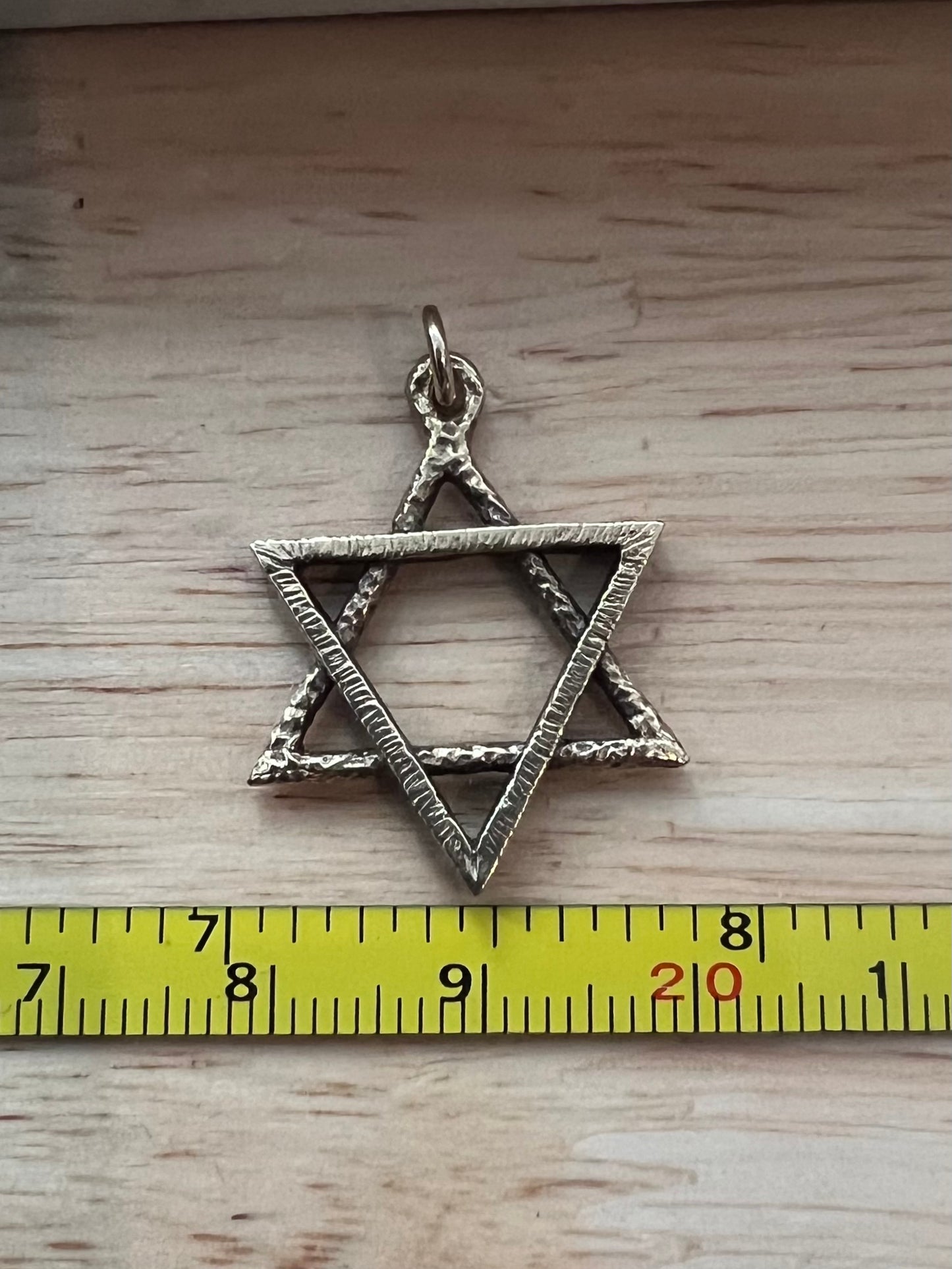 Vintage 9ct Yellow Gold Star Of David Pendant - 3.06 Grams