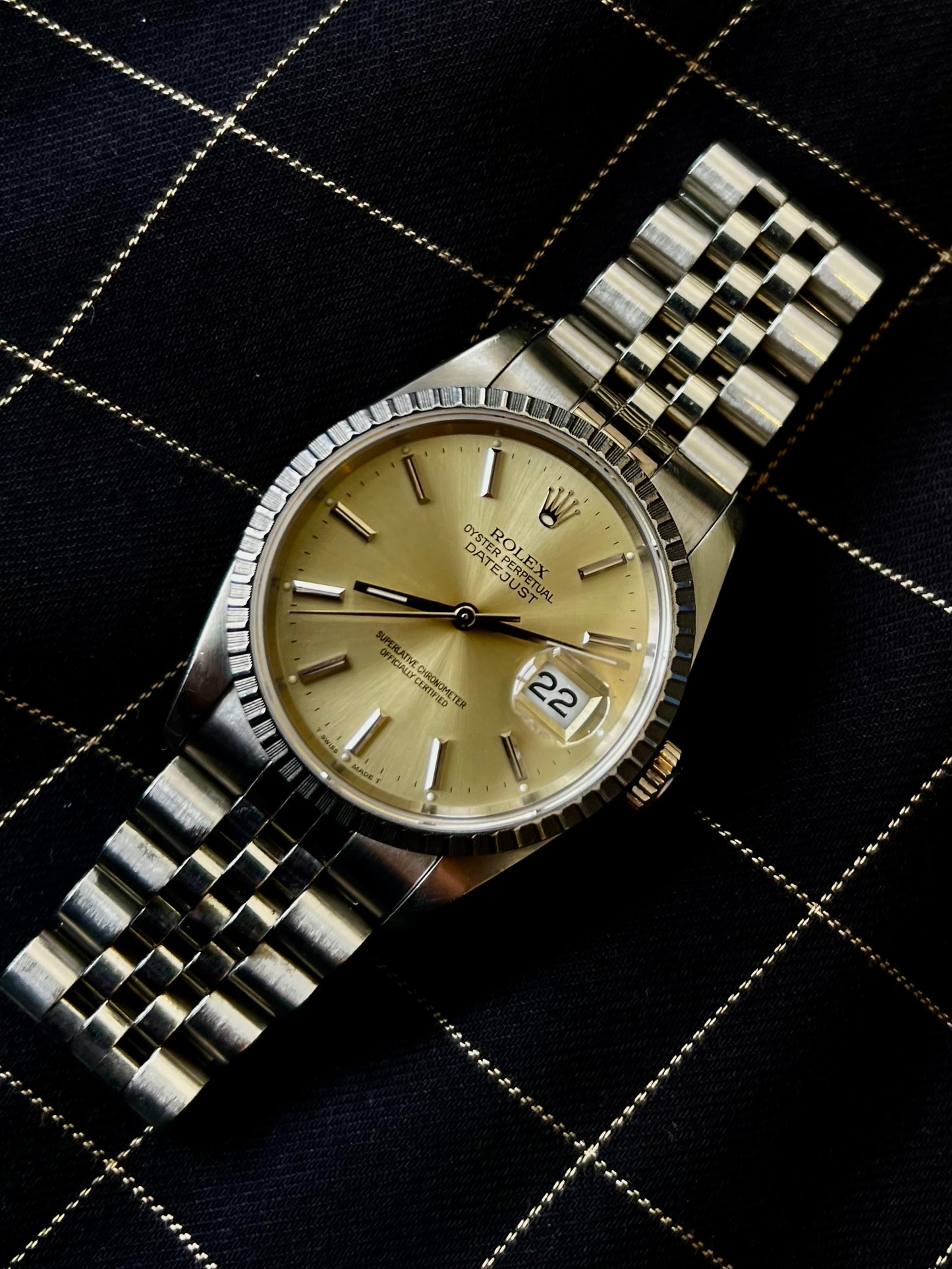 1991 Rolex Date Just Champagne Dial - 36mm