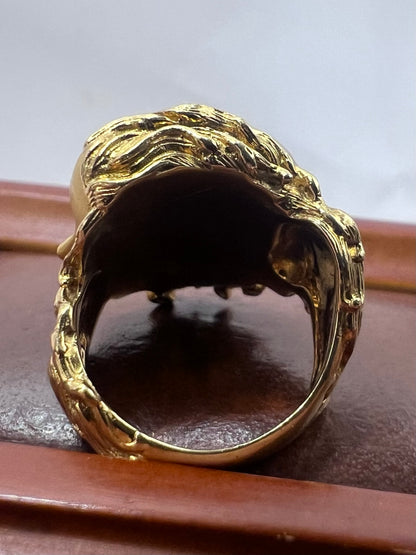 Rare Carrera Y Carrera 18ct Yellow Gold Baroque Pearl Lady’s Head Ring