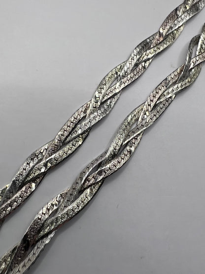 Italian 925 Sterling Silver Herringbone Chain - 9.01 Grams - 16 Inch