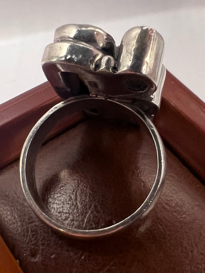 Unique 925 Citrine & Pearl Set Ring ~ 11.32 Grams ~ Size - Q