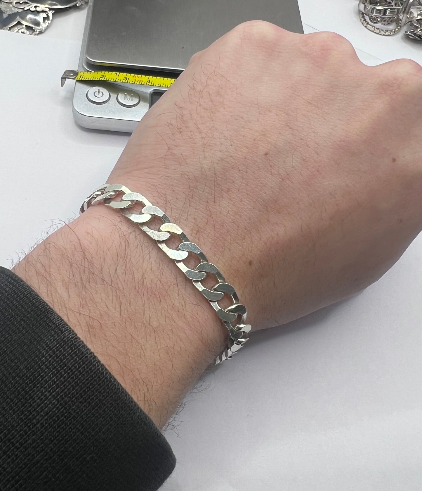 Quality 925 Sterling Silver Curb Bracelet • 15.54 Grams • 8 Inch
