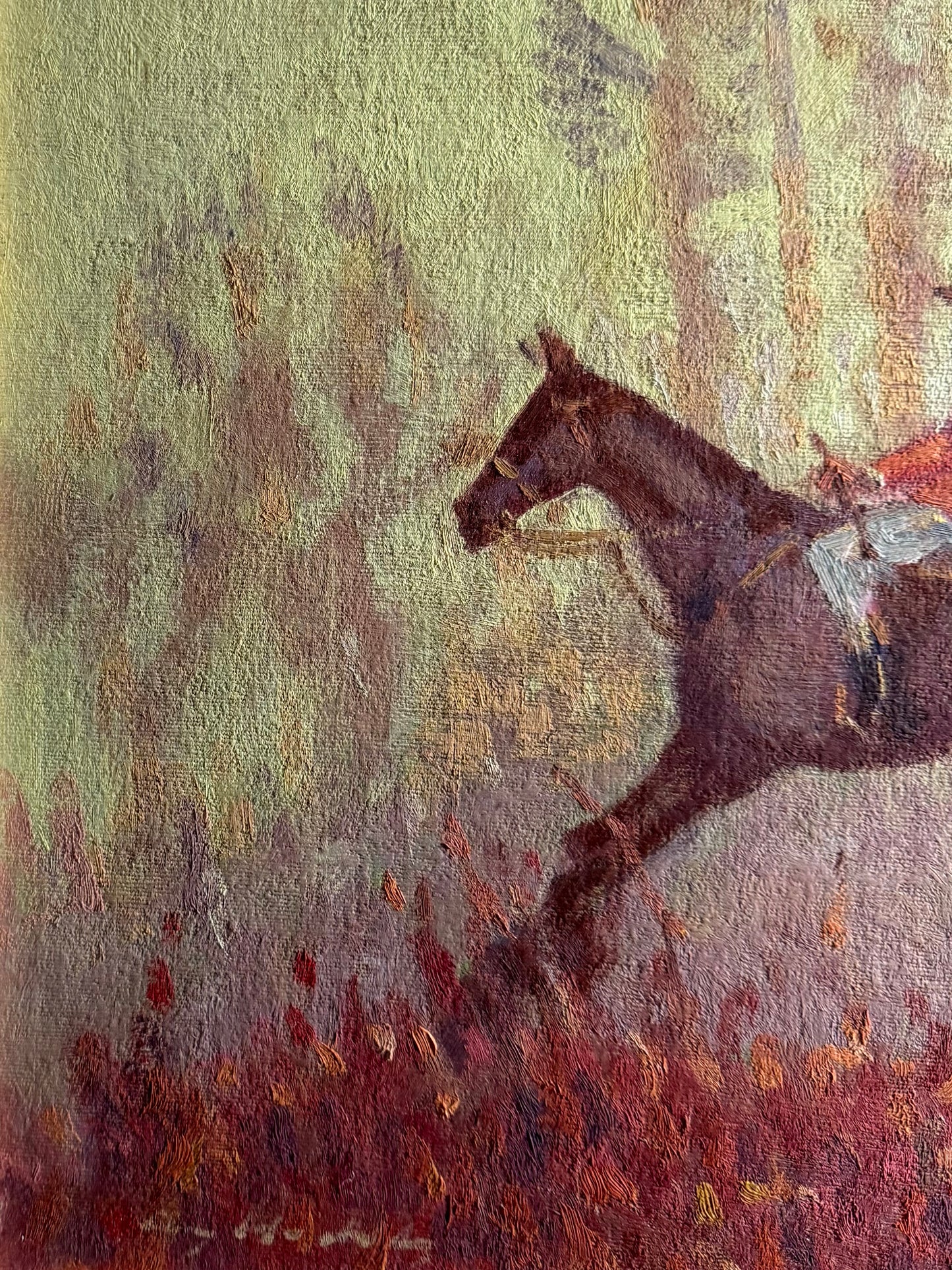 Impressionist Hunting Scene Oil Painting - Roy Hodds