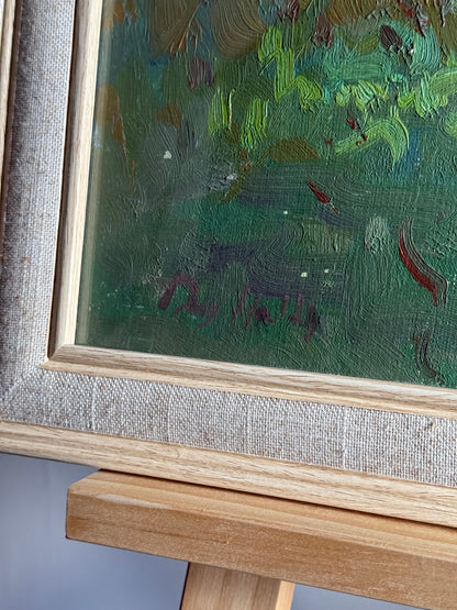 Impressionist Cows In Norfolk Field Oil Painting - Roy Hodds