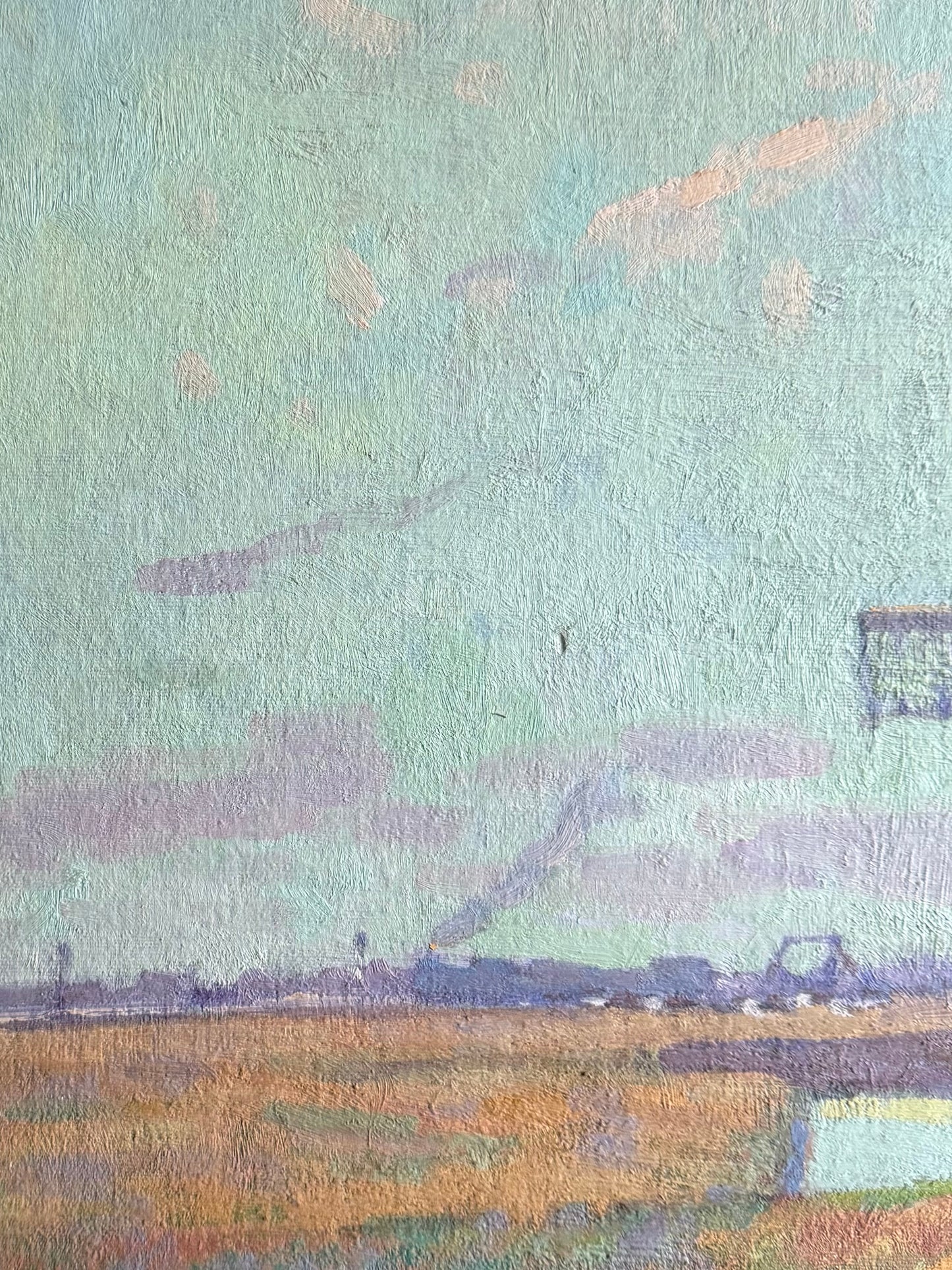 Impressionist Acle Straight Windmill & Steam Train Oil Painting - Roy Hodds