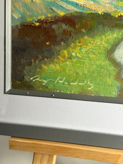 Impressionist Haddiscoe Bends Church Oil Painting - Roy Hodds