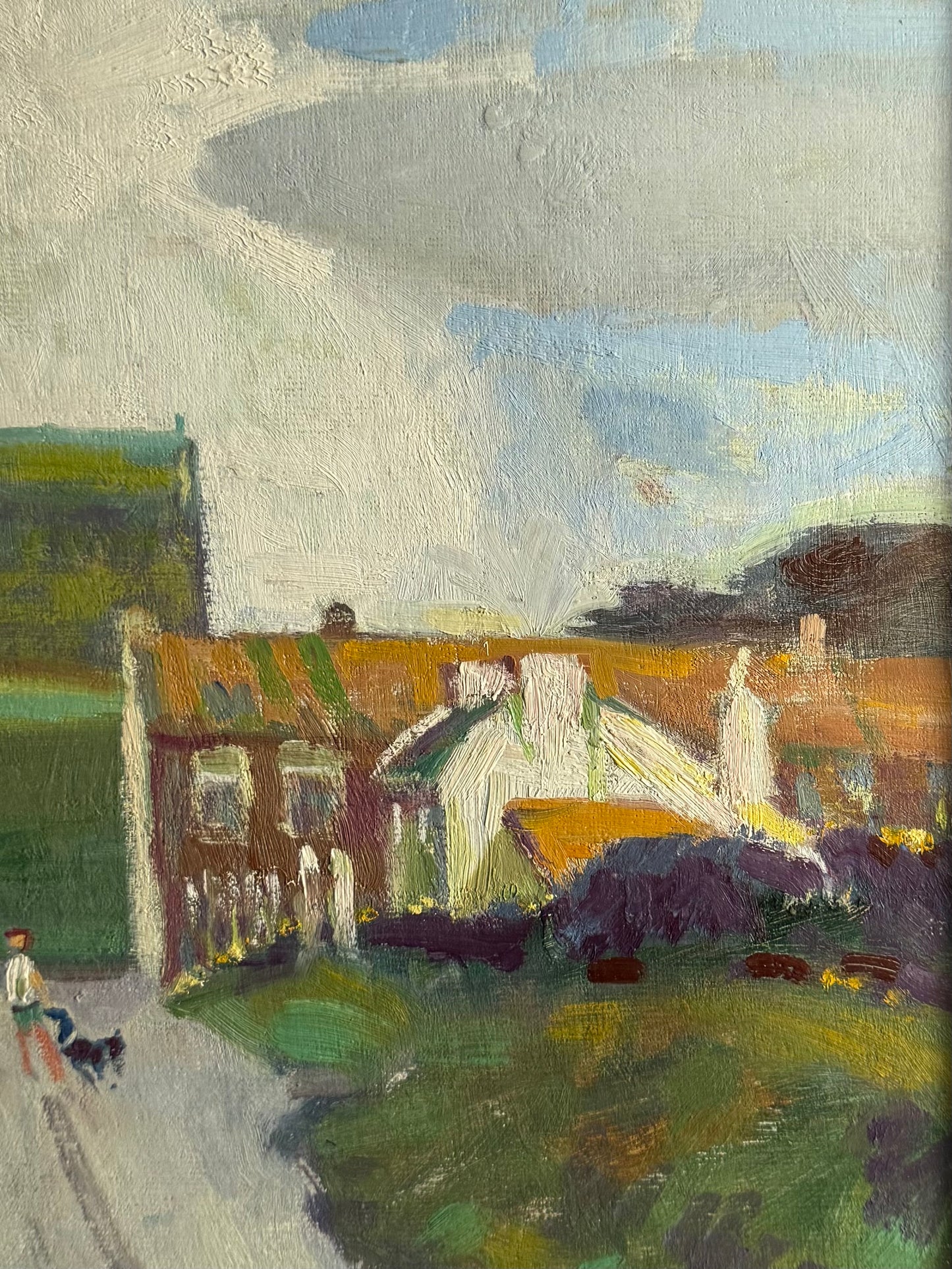 Impressionist Haddiscoe Bends Church Oil Painting - Roy Hodds