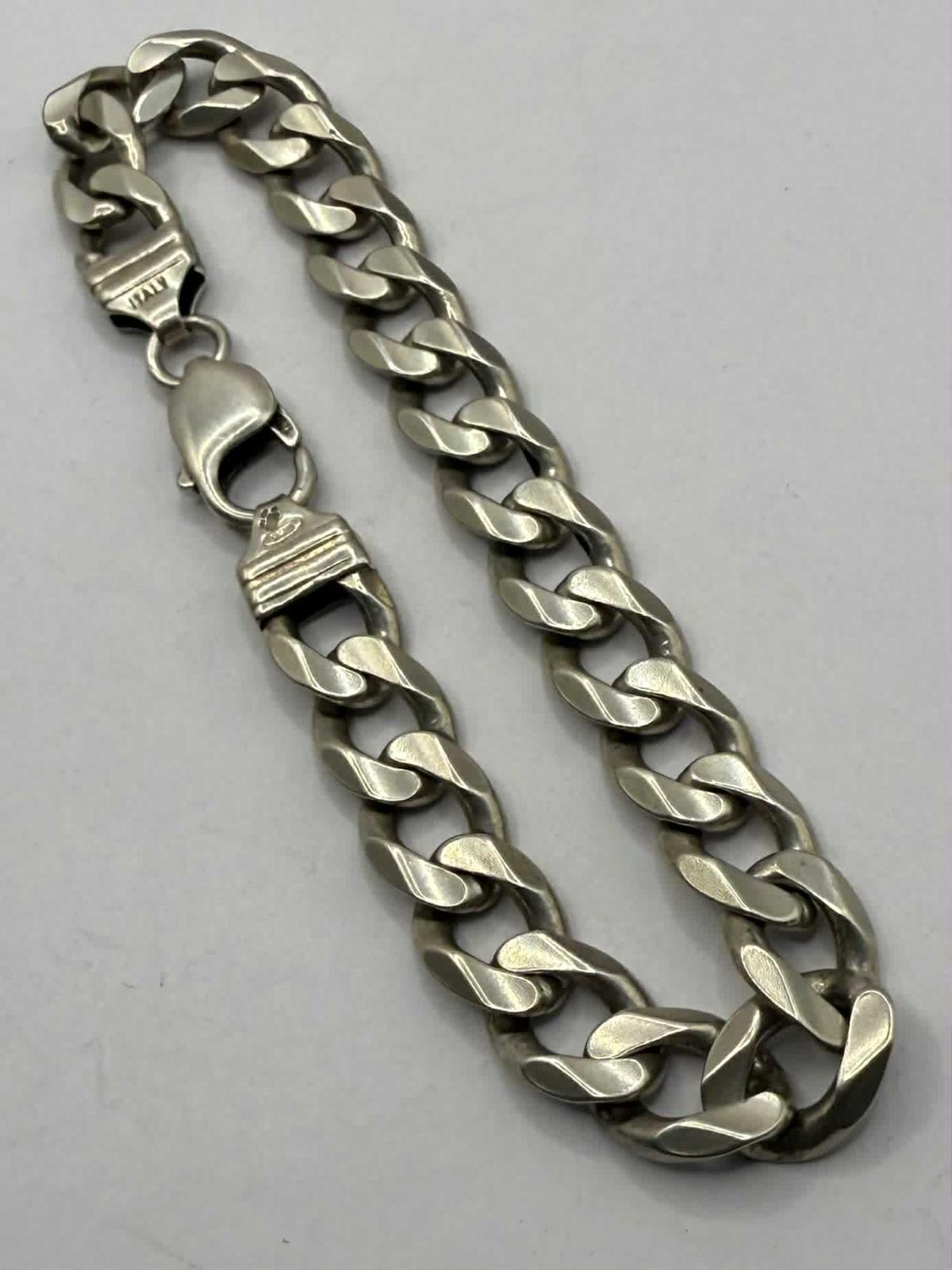 Quality 925 Sterling Silver Curb Bracelet • 25.04 Grams • 8 Inch