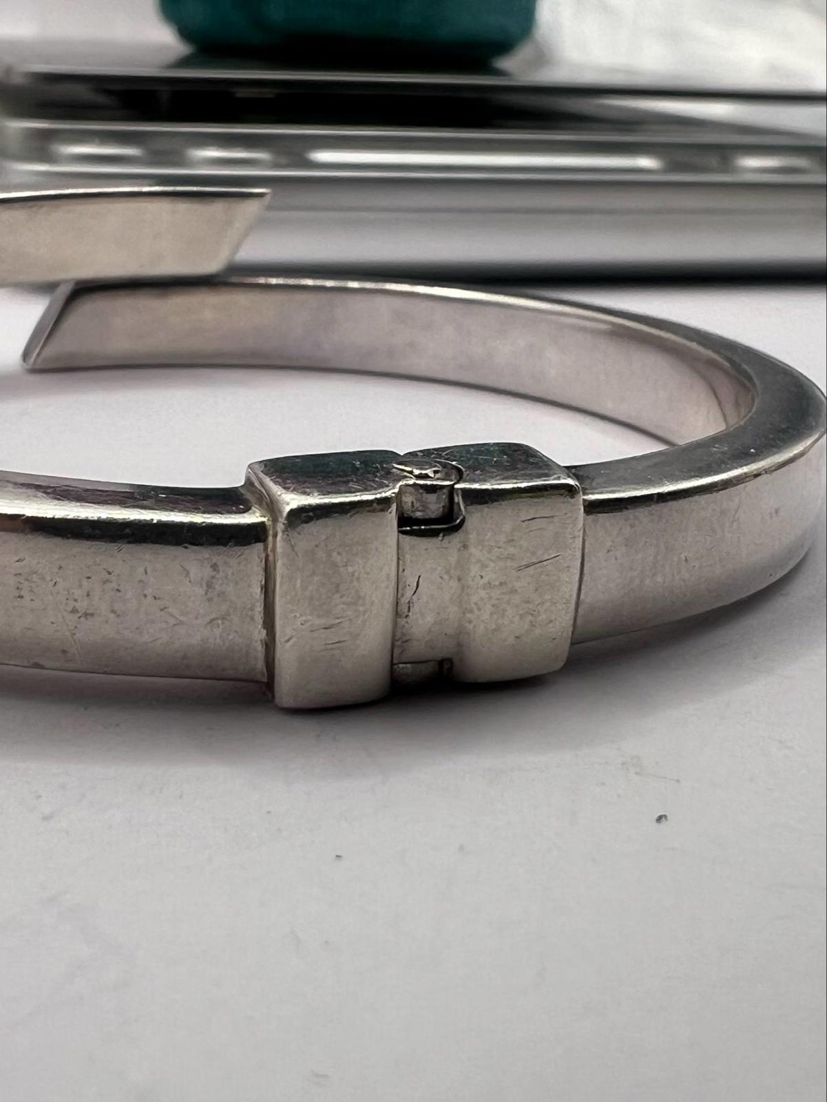 Quality 925 Sterling Silver Hinged Bangle • 19.55 Grams