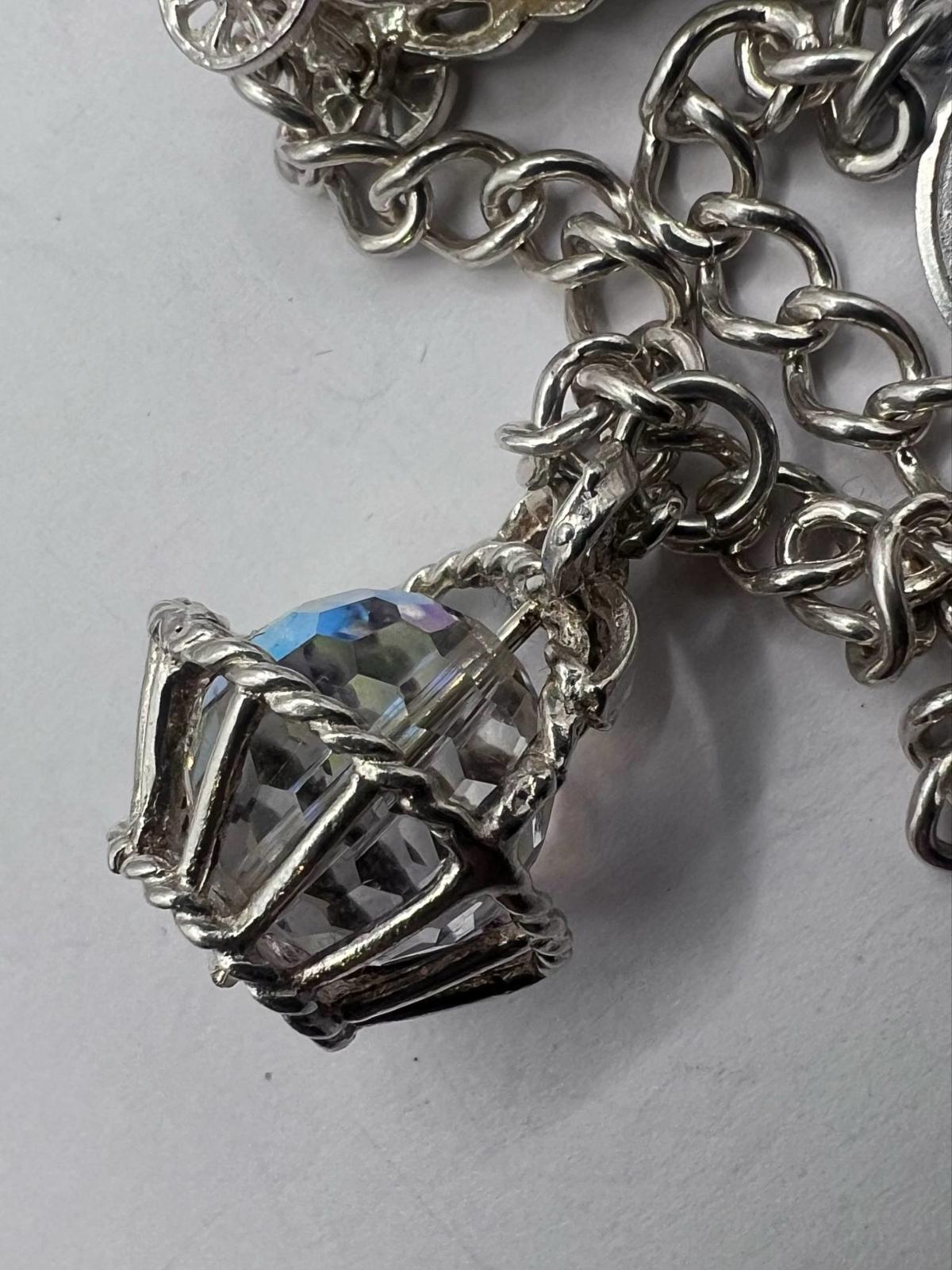 Quality 925 Sterling Silver Charm Bracelet - 18.02 Grams - 6 Inch