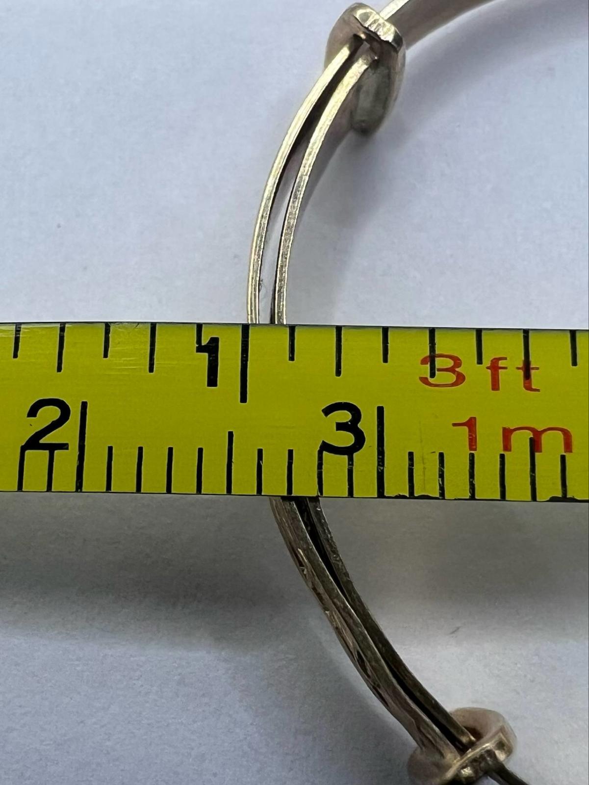 Vintage 9ct Yellow Gold Patterned Baby Bangle • 2.72 Grams
