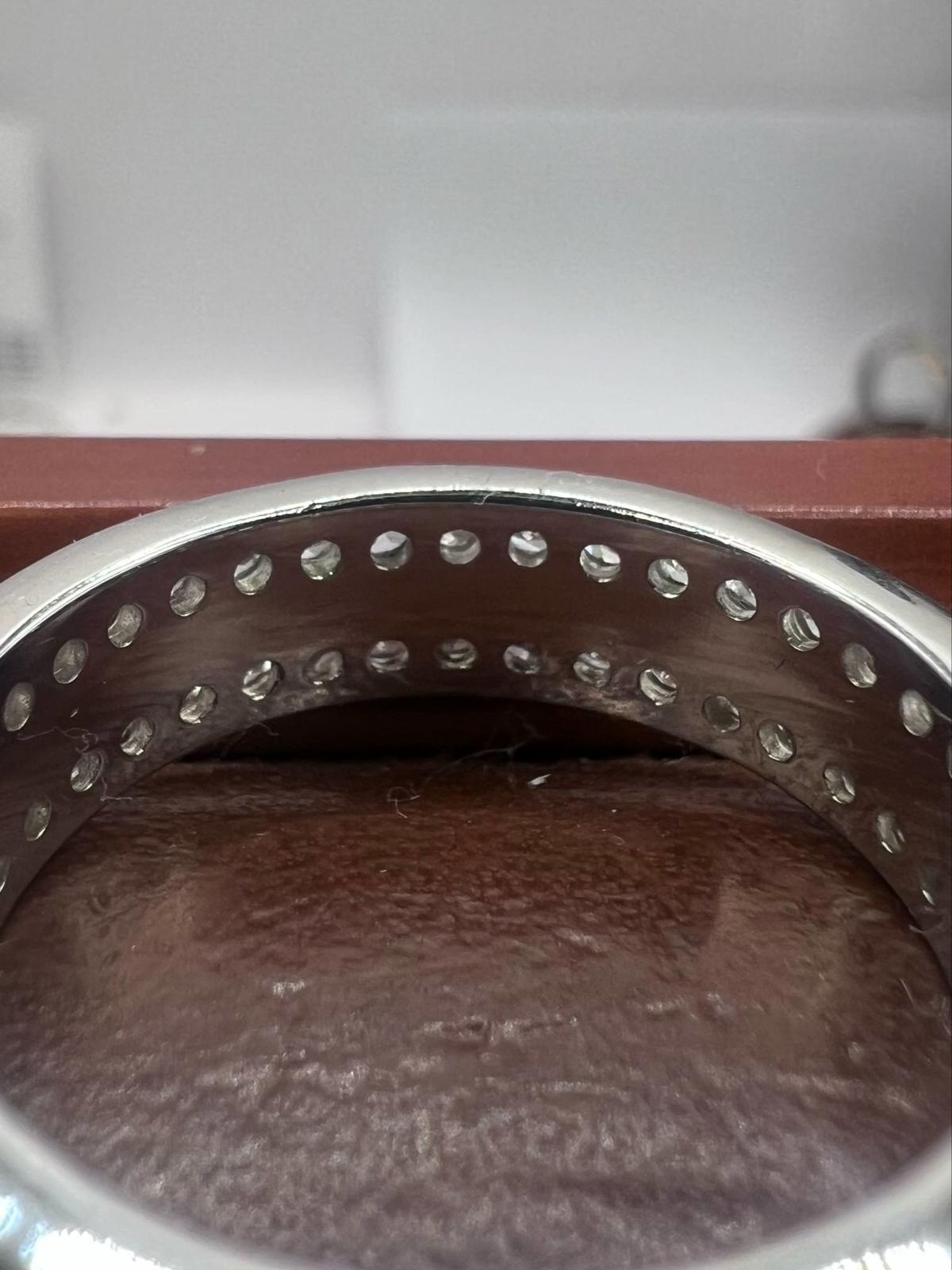 Quality 925 Stone Set Eternity Ring • Size - S • 5.88 Grams