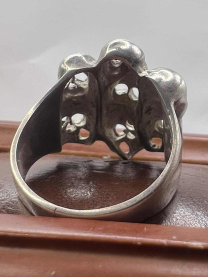 Quality 925 Sterling Silver Skull Ring • 10.68 Grams • Size - T
