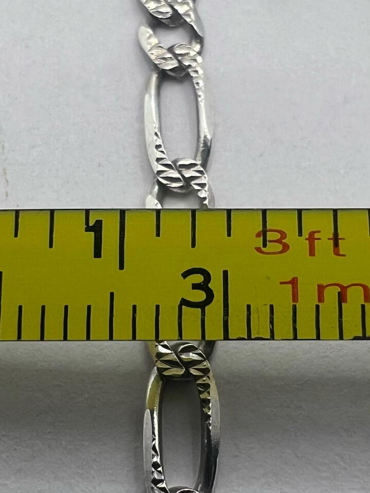Quality 925 Sterling Silver Figaro Chain - 8.43 Grams - 18 Inch