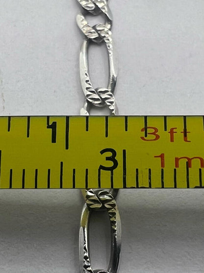 Quality 925 Sterling Silver Figaro Chain - 8.43 Grams - 18 Inch