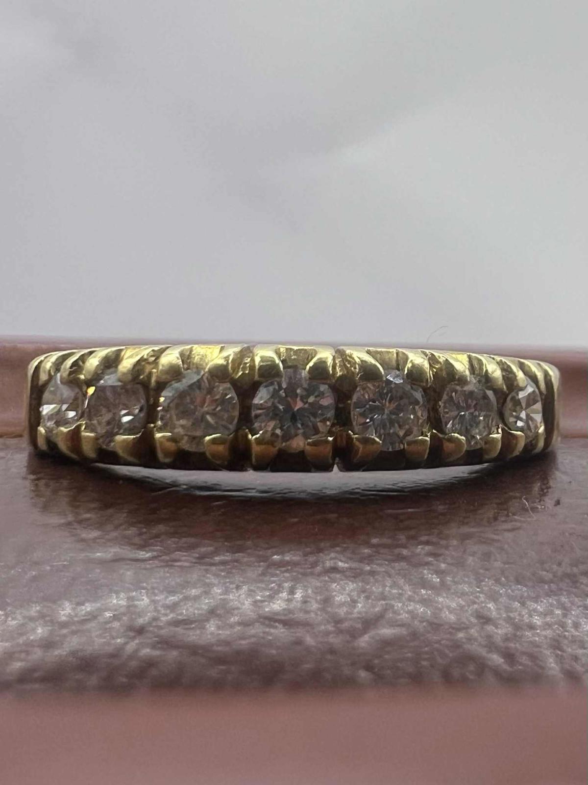 Quality 18ct Yellow Gold 0.42ct Diamond Set Ring • 3.71 Grams • Size - P