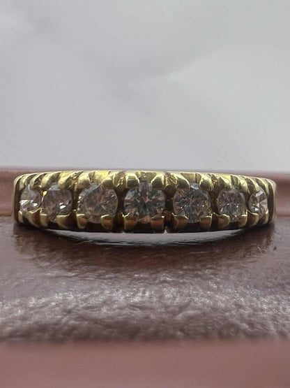 Quality 18ct Yellow Gold 0.42ct Diamond Set Ring • 3.71 Grams • Size - P
