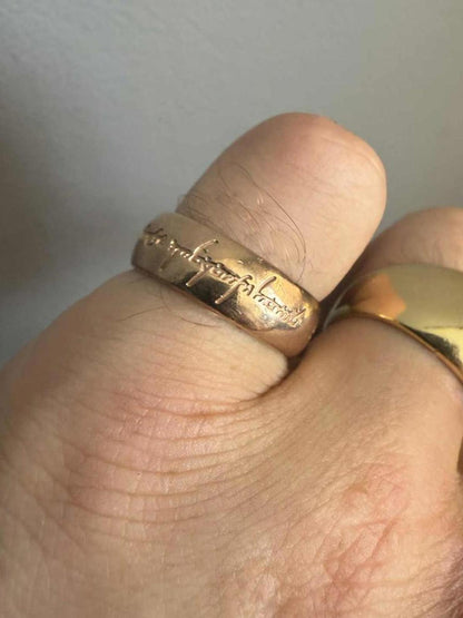 Quality 9ct Rose Gold Lord Of The Rings Wedding Band • 6.46 Grams • Size - M½