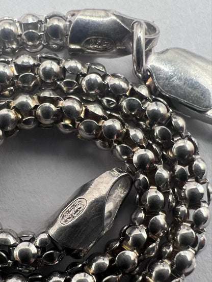 Quality 925 Sterling Silver Ball Link Bracelet - 3.07 Grams - 7.5 inch