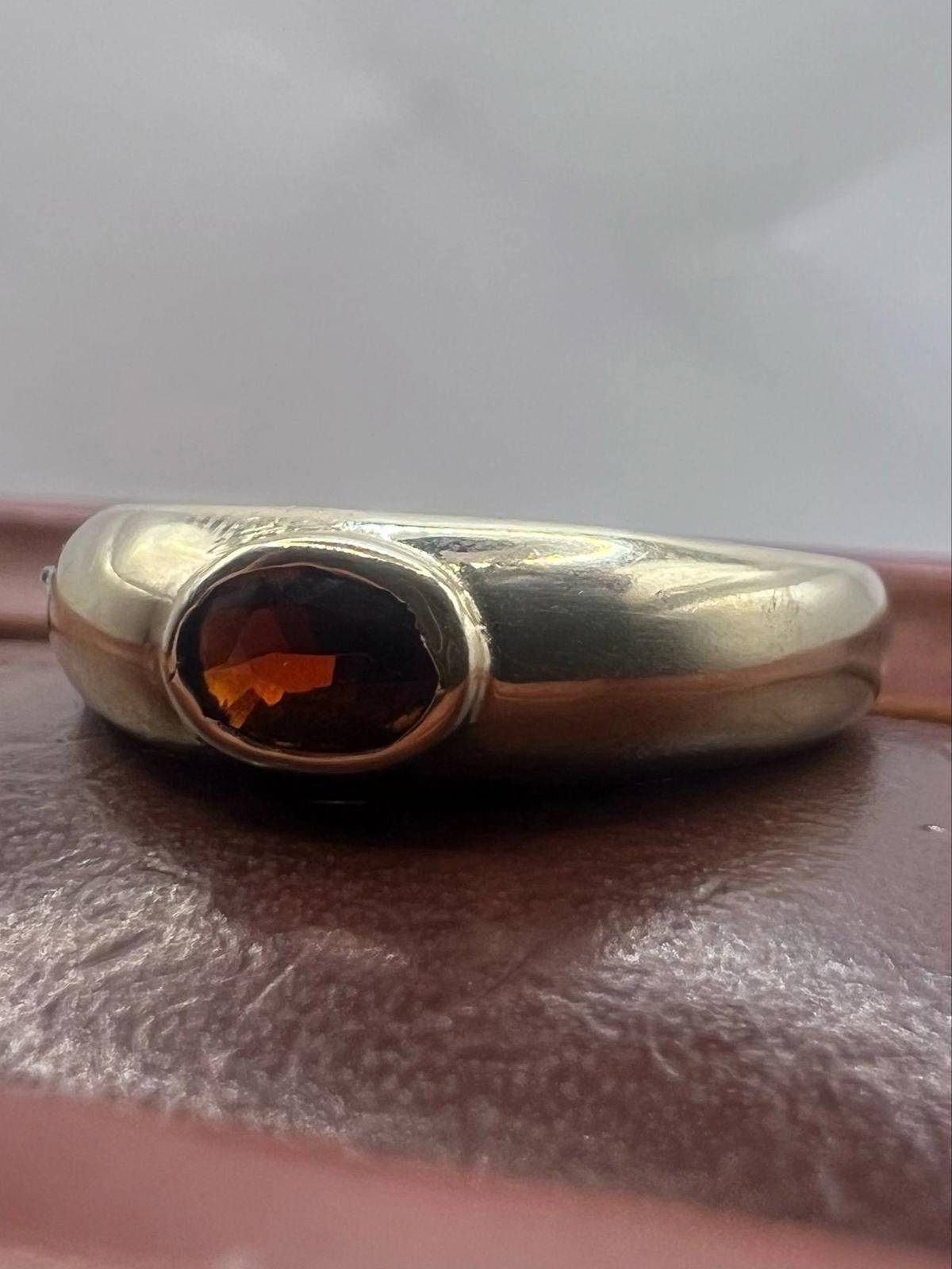 Vintage 9ct Yellow Gold Garnet Set Ring • Size - U  • 2.45 Grams
