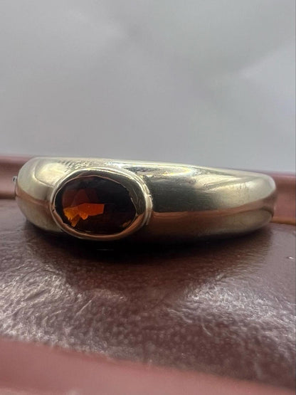 Vintage 9ct Yellow Gold Garnet Set Ring • Size - U  • 2.45 Grams