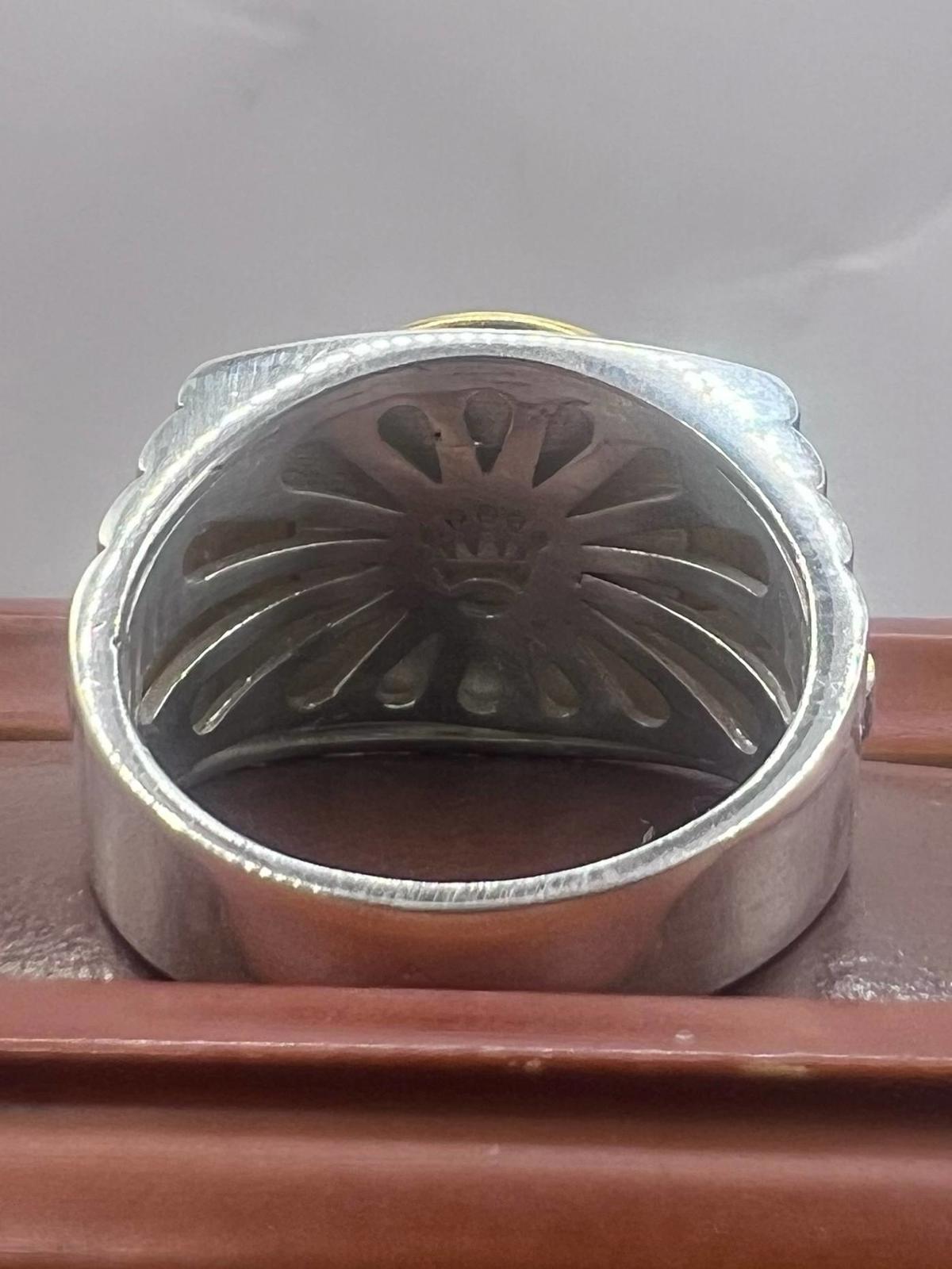 Quality 925 Sterling Silver R*lex Style Ring • Size - V • 12.07 Grams
