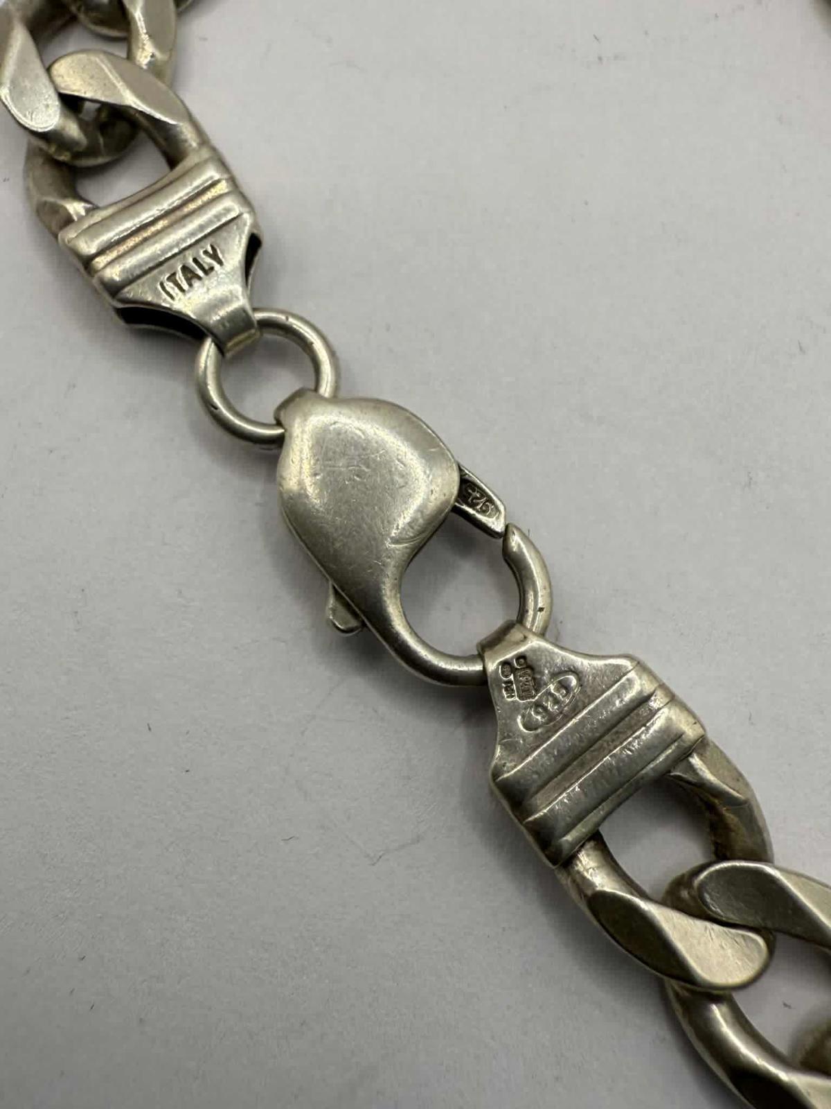 Quality 925 Sterling Silver Curb Bracelet • 25.04 Grams • 8 Inch