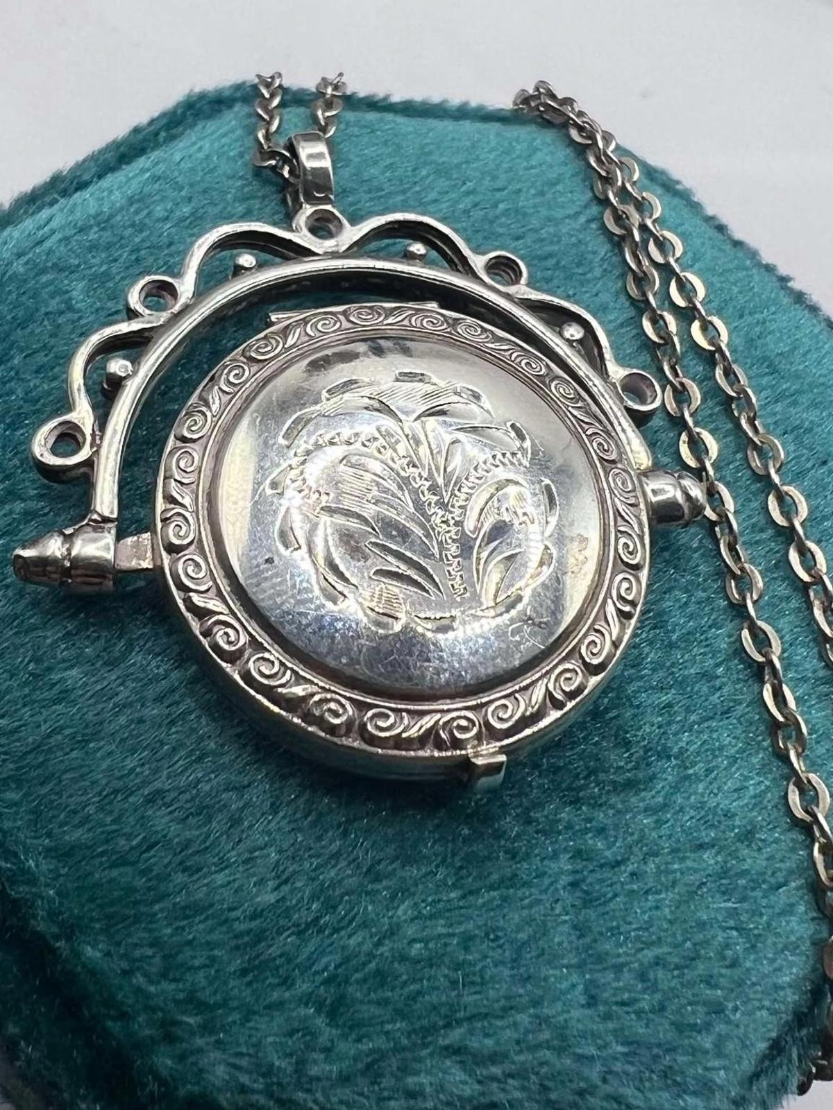 Vintage 925 Sterling Silver Locket & Chain Set - 20 Inch - 6.25 Grams