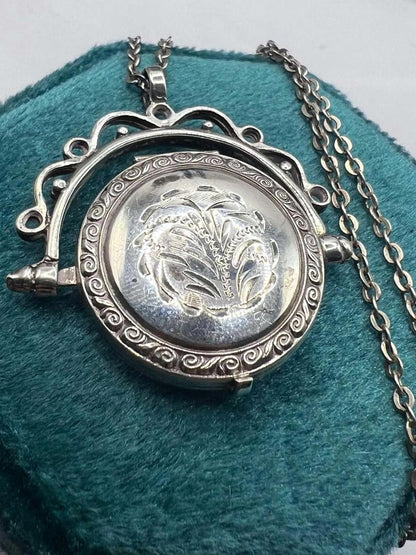 Vintage 925 Sterling Silver Locket & Chain Set - 20 Inch - 6.25 Grams