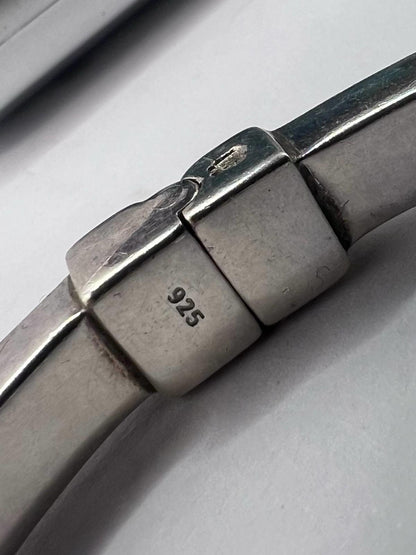 Quality 925 Sterling Silver Hinged Bangle • 19.55 Grams